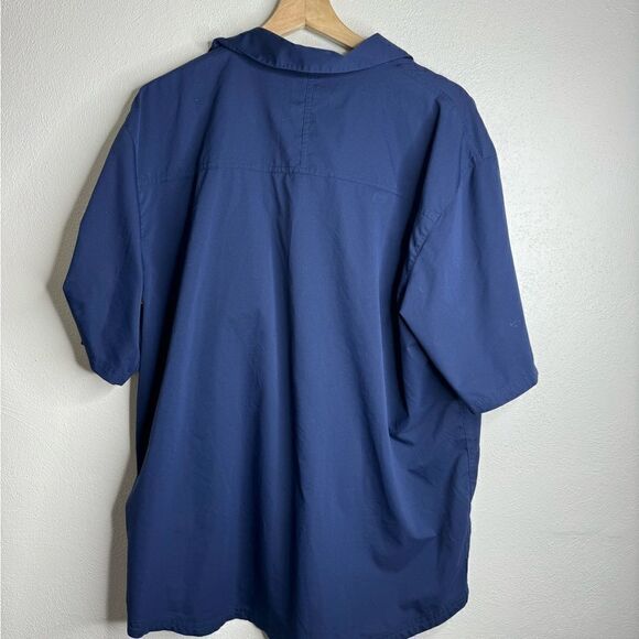 Under Armour ole miss short sleeve button down shirt men’s size XL blue - Picture 2 of 9